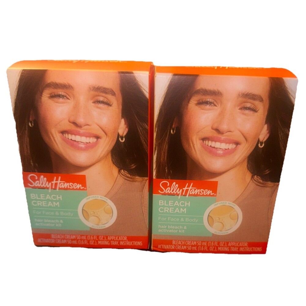 2 Pack Sally Hansen Bleach Cream For Face And Body 1.6oz ea - Free Shipping